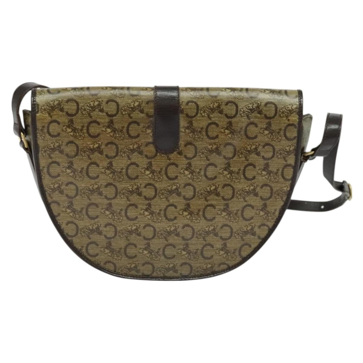 Celine C Sulky Canvas And Leather Beige Canvas Shoulder Bag Bag (Pre-Owned)