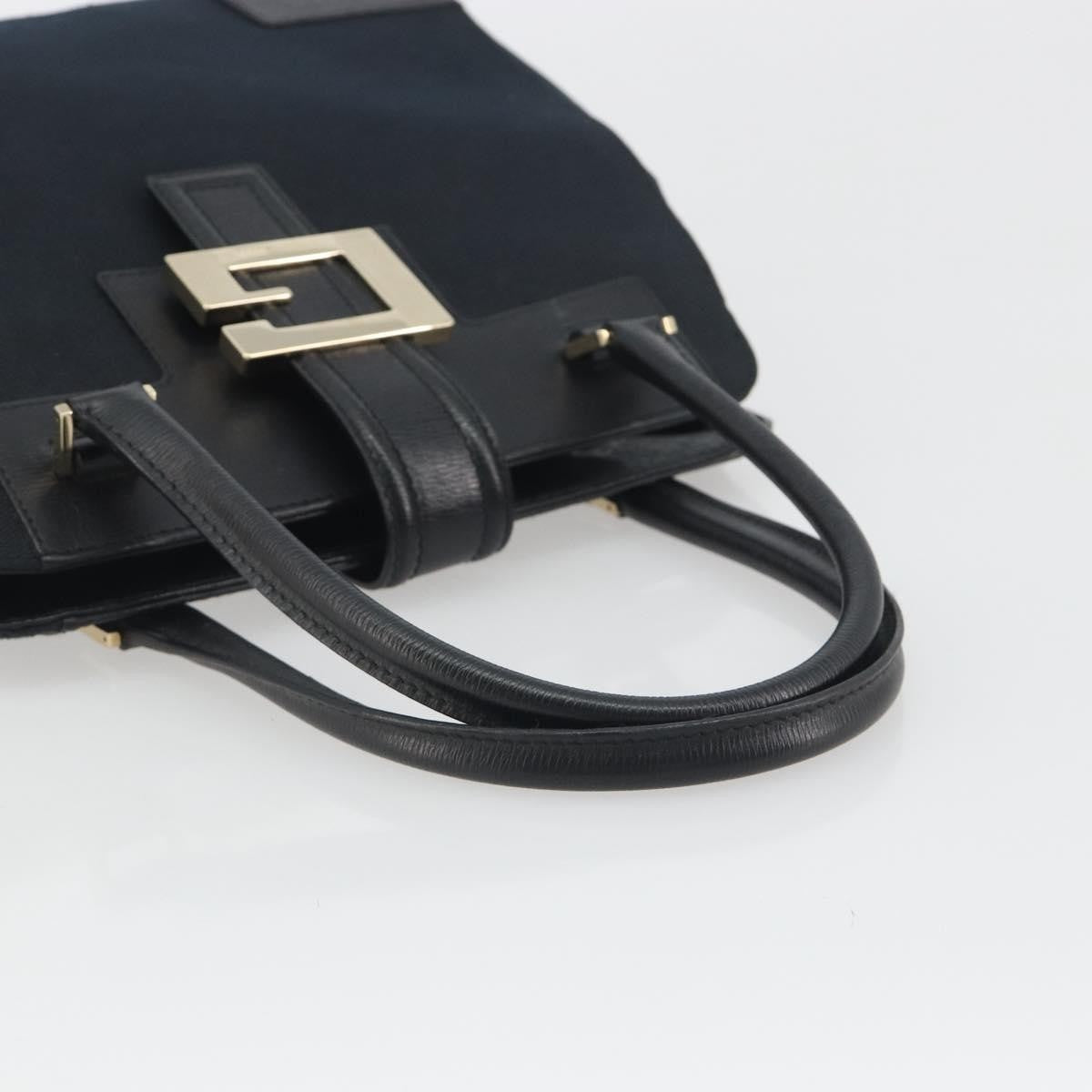 Gucci Vintage G Hobo Gg Canvas And Leather Black Canvas Shoulder Bag Bag (Pre-Owned)