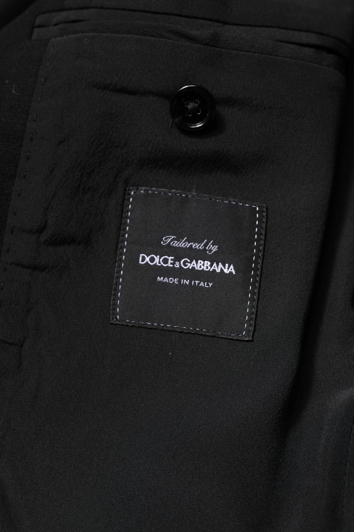 Dolce & Gabbana Black Wool Slim Fit Coat Blazer Jacket Men's Suit (Pre-Owned)