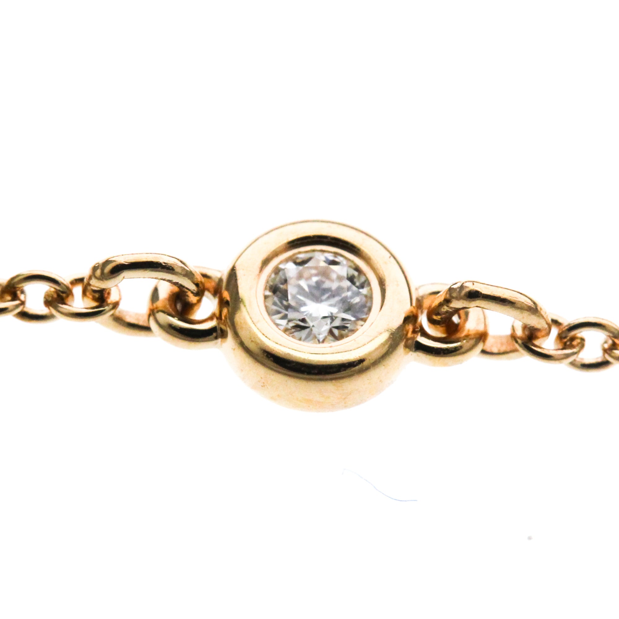 Tiffany & Co. Peretti Diamonds By The Yard 18K Rose Gold With Diamond Gold Pink_Gold Bracelet Jewelry (Pre-Owned)