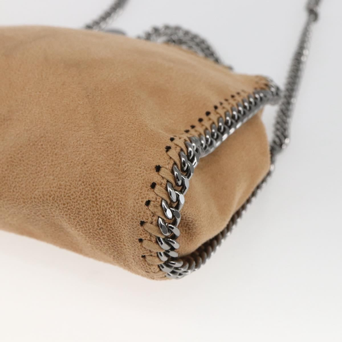 Stella Mccartney Falabella Fold Over Shaggy Deer Beige Polyester Shoulder Bag Bag (Pre-Owned)