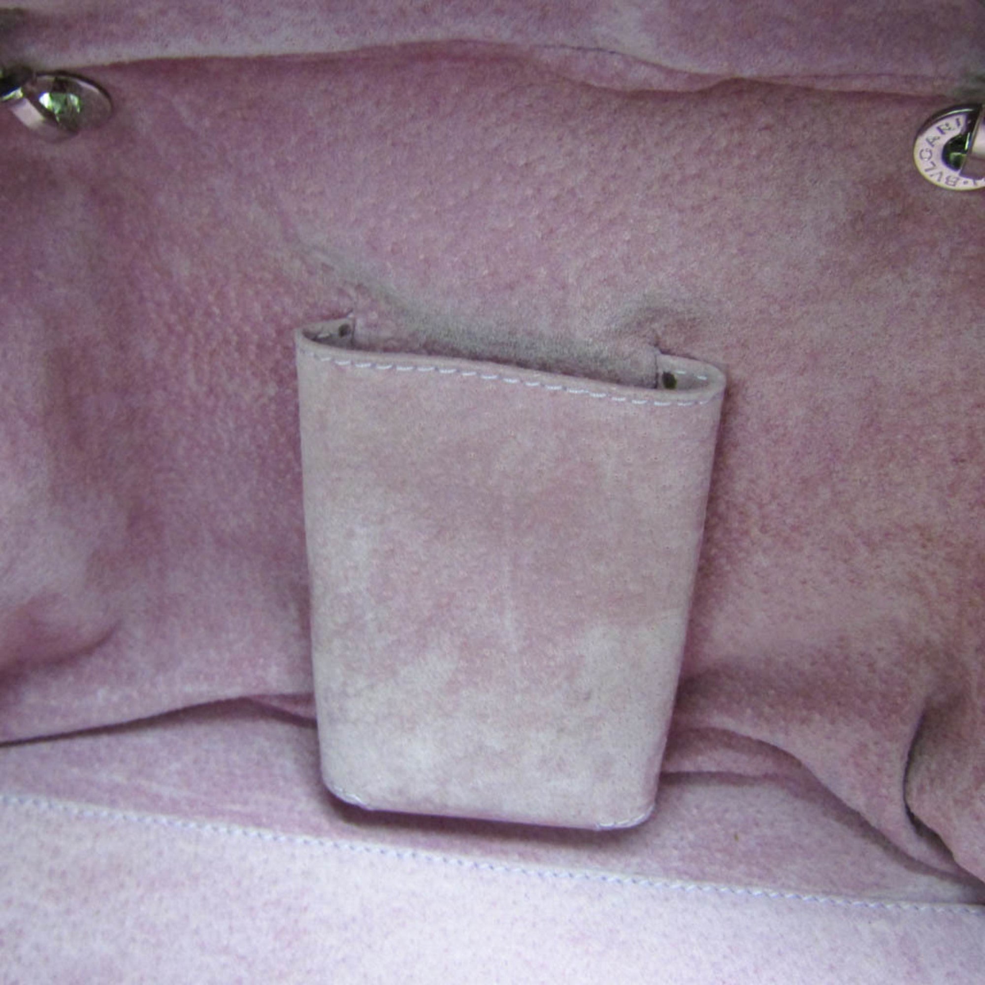 Bvlgari Vintage Leather White Leather Handbag (Pre-Owned)