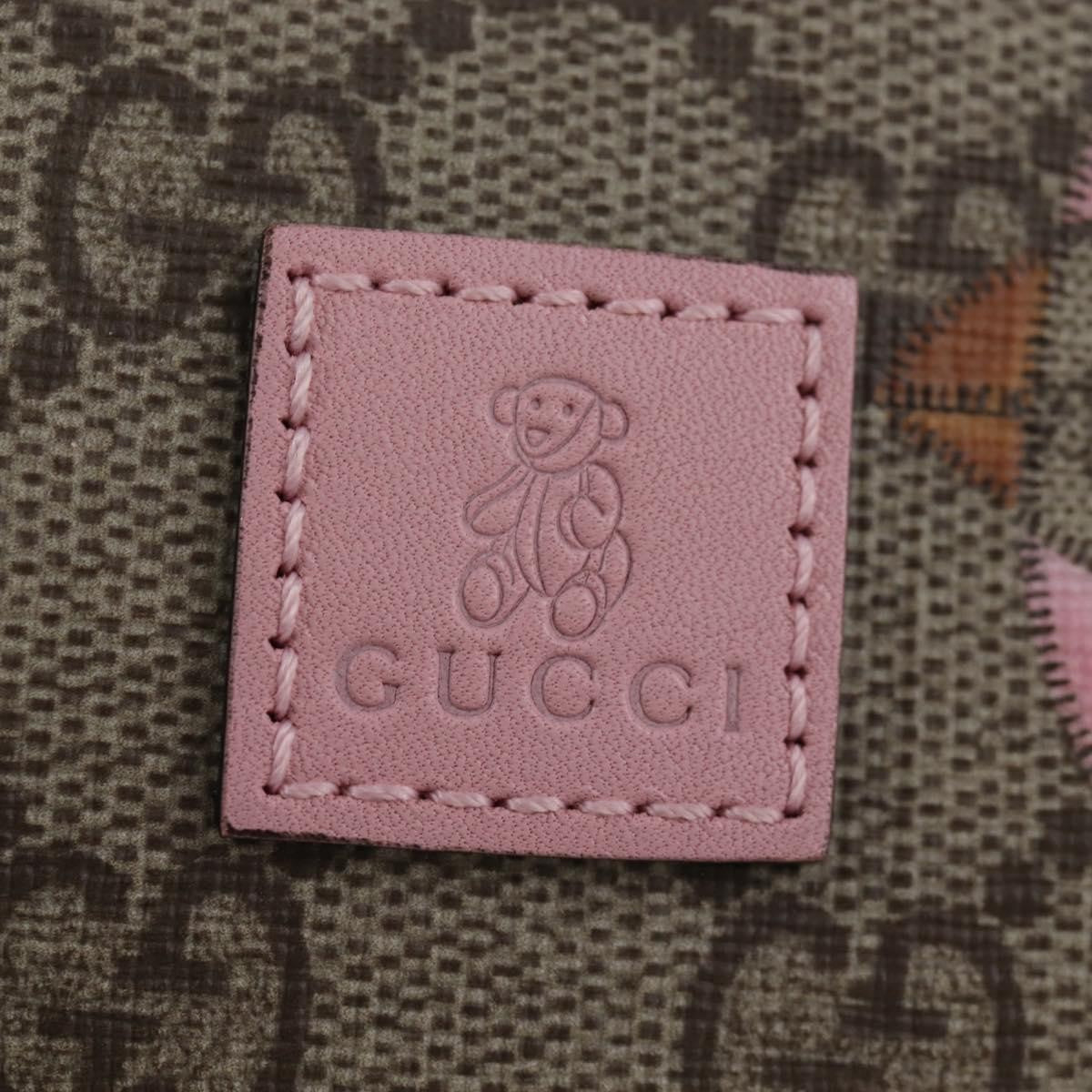 Gucci Children's Zip Printed Gg Coated Canvas Beige Canvas Backpack Bag (Pre-Owned)