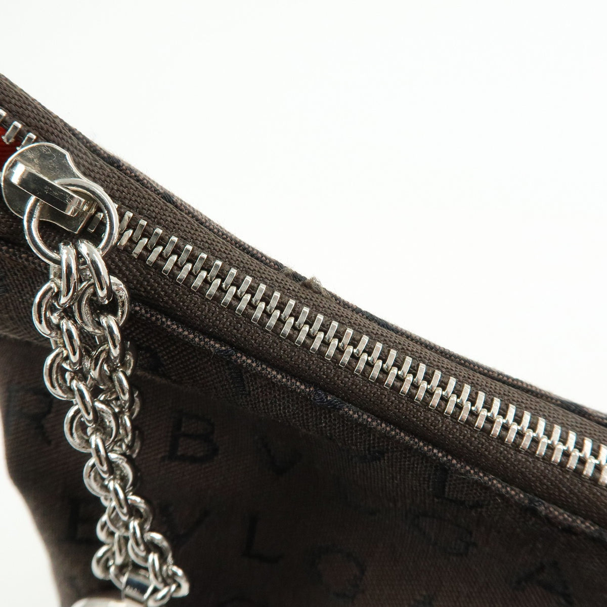 Bvlgari Logomania Suede Brown Canvas Handbag (Pre-Owned)
