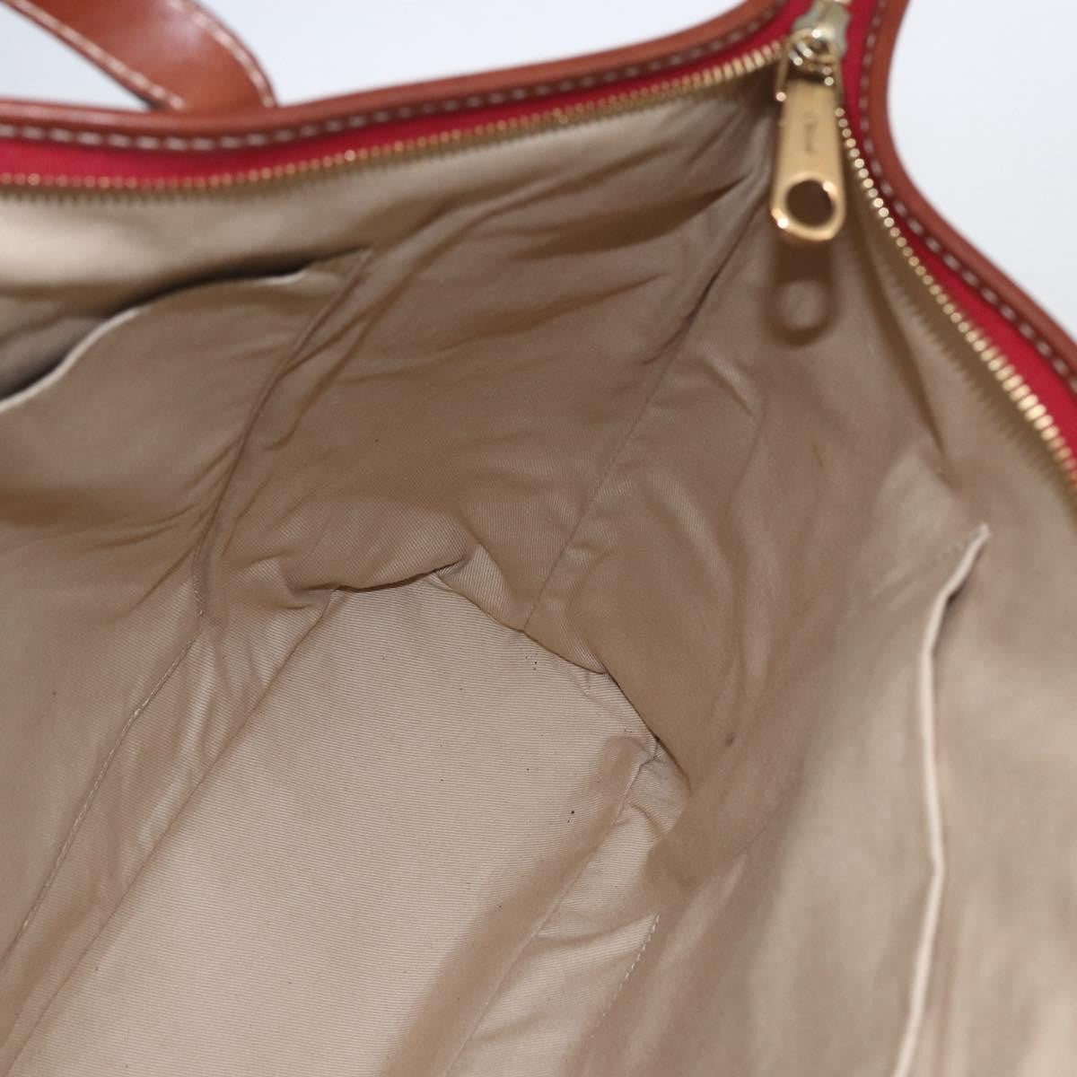 Chloe Vintage Leather Red Leather Tote Bag Bag (Pre-Owned)