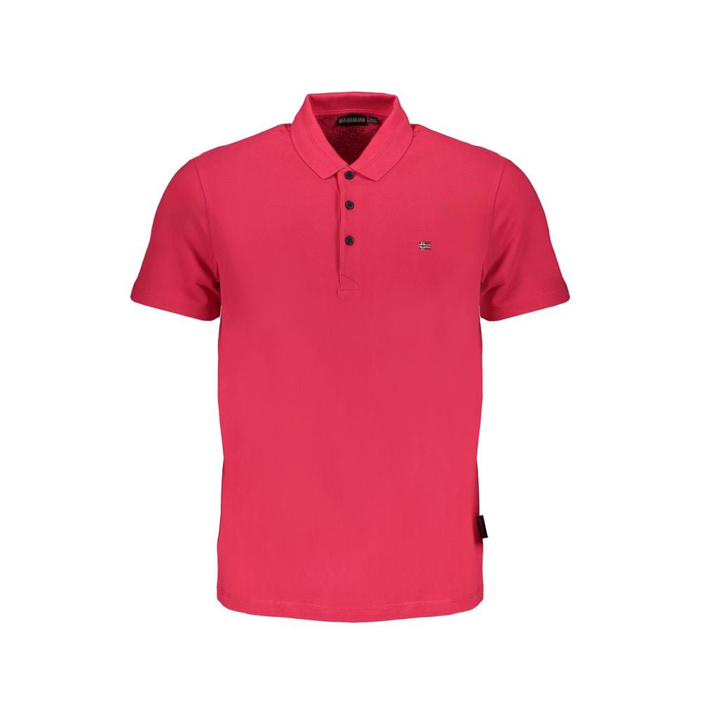 Napapijri Pink Cotton Polo Men's Shirt
