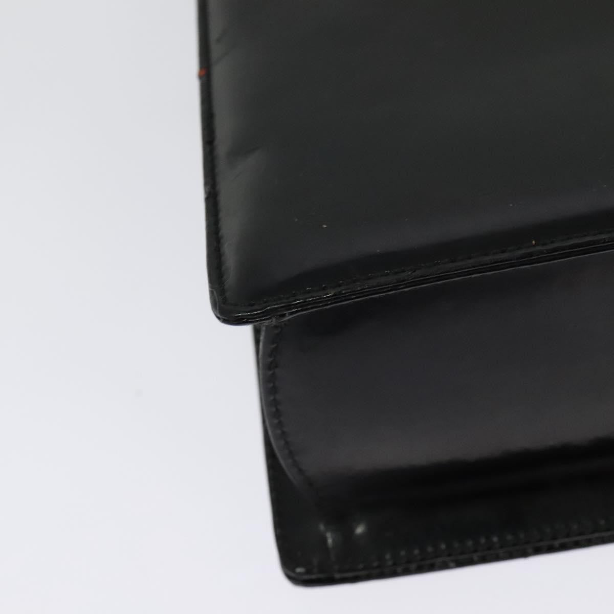 Salvatore Ferragamo Gancini Leather Black Leather Shoulder Bag Bag (Pre-Owned)