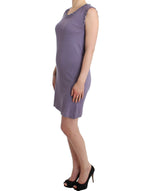 John Galliano Elegant Purple Knee-Length Cotton Women's Dress