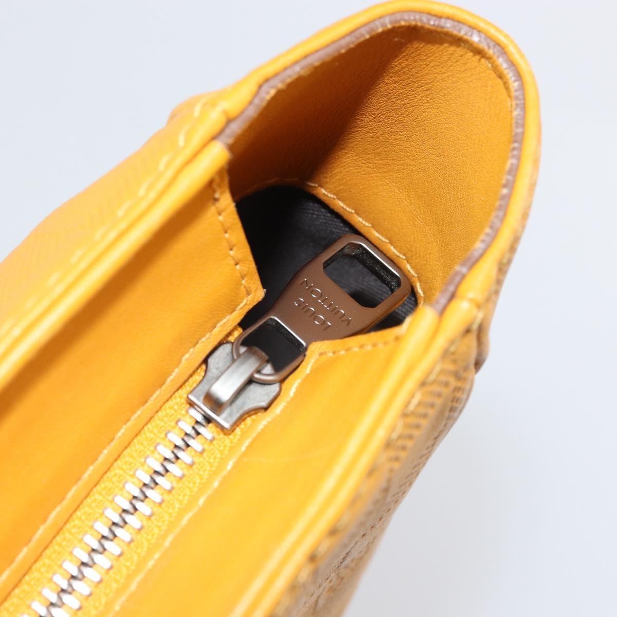 Louis Vuitton Tadao Damier Infini Leather Yellow Leather Handbag (Pre-Owned)