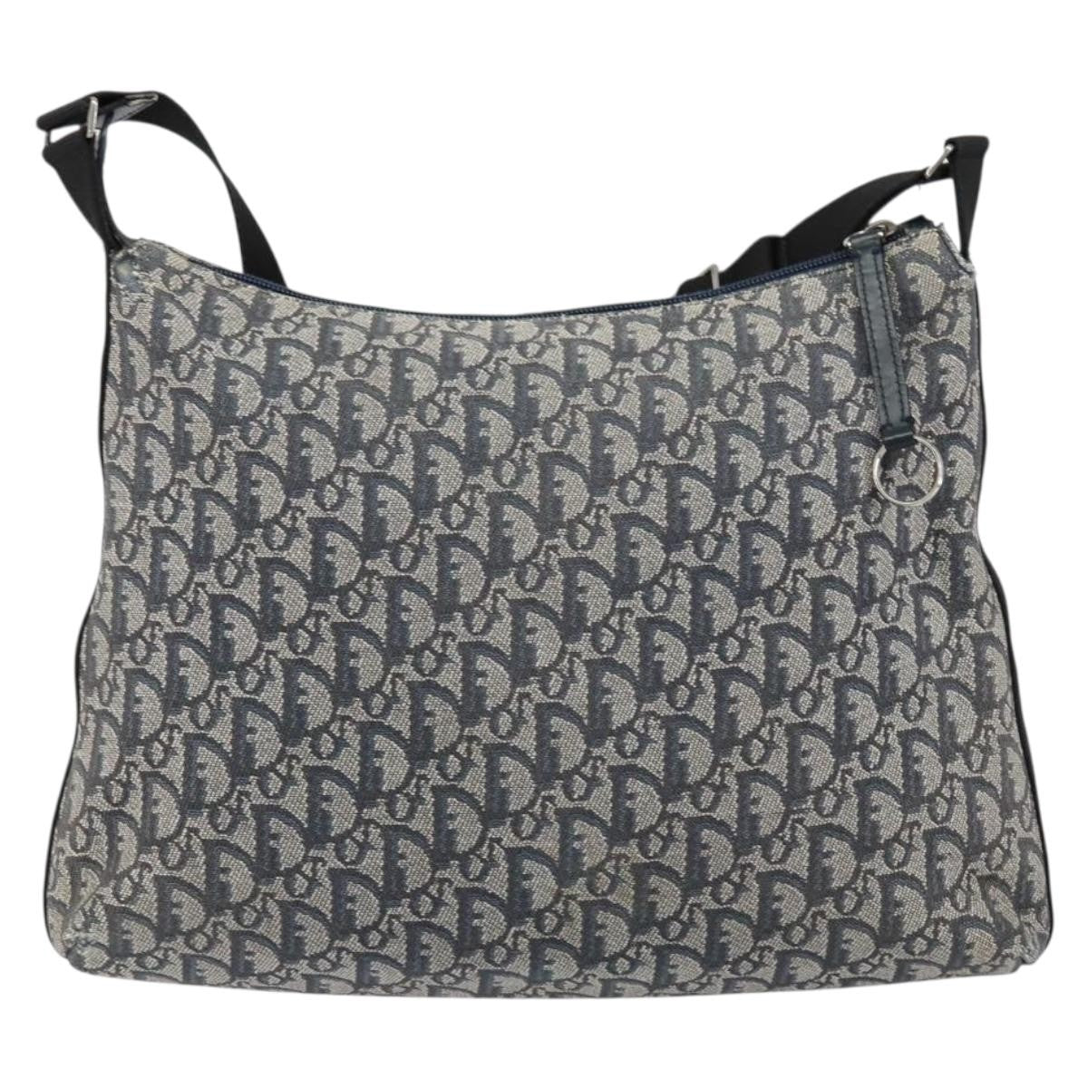 Christian Dior Vintage Trotter Canvas Navy Canvas Shoulder Bag Bag (Pre-Owned)