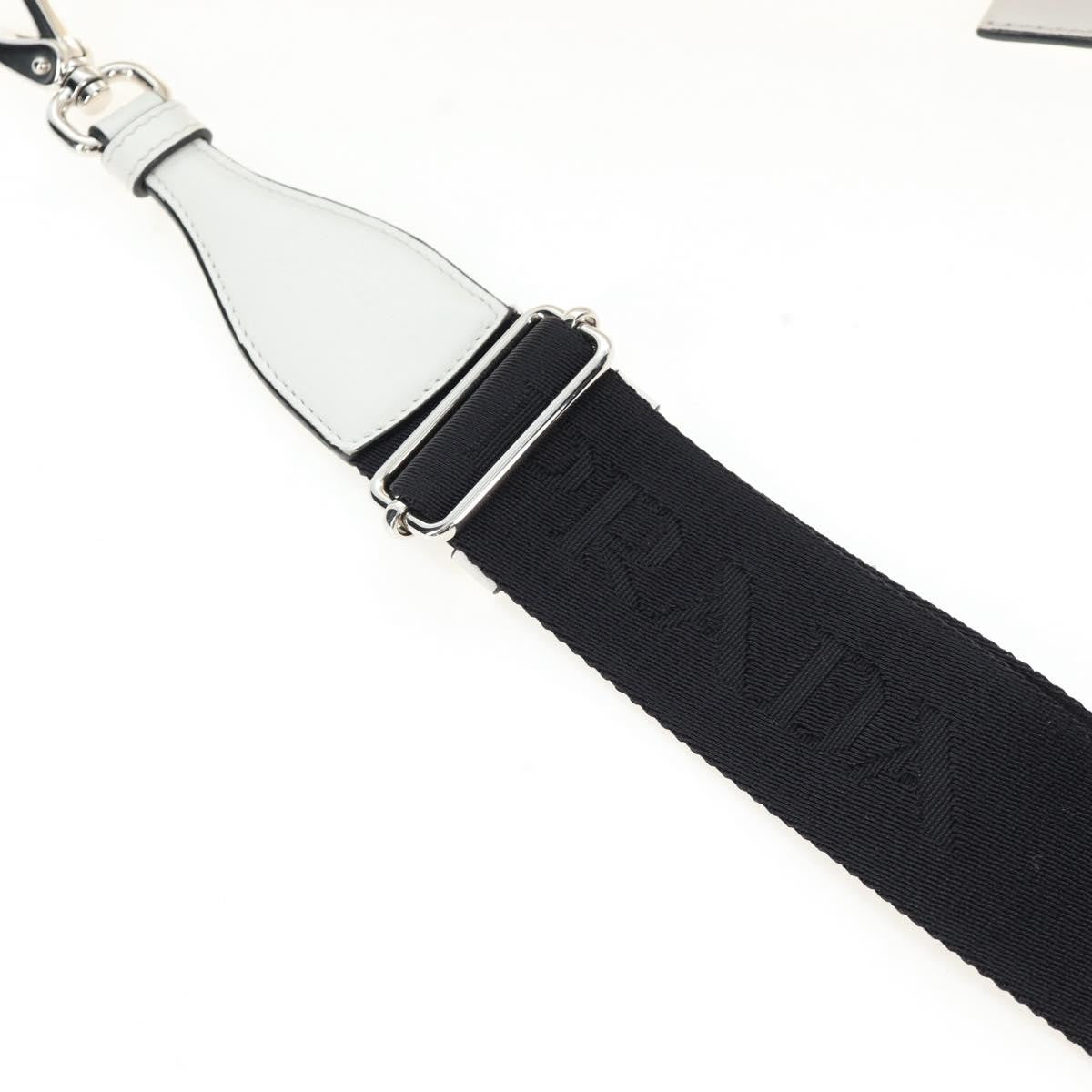 Prada Triangle Logo Wristlet Embossed Leather White Leather Clutche & Pouche Bag (Pre-Owned)