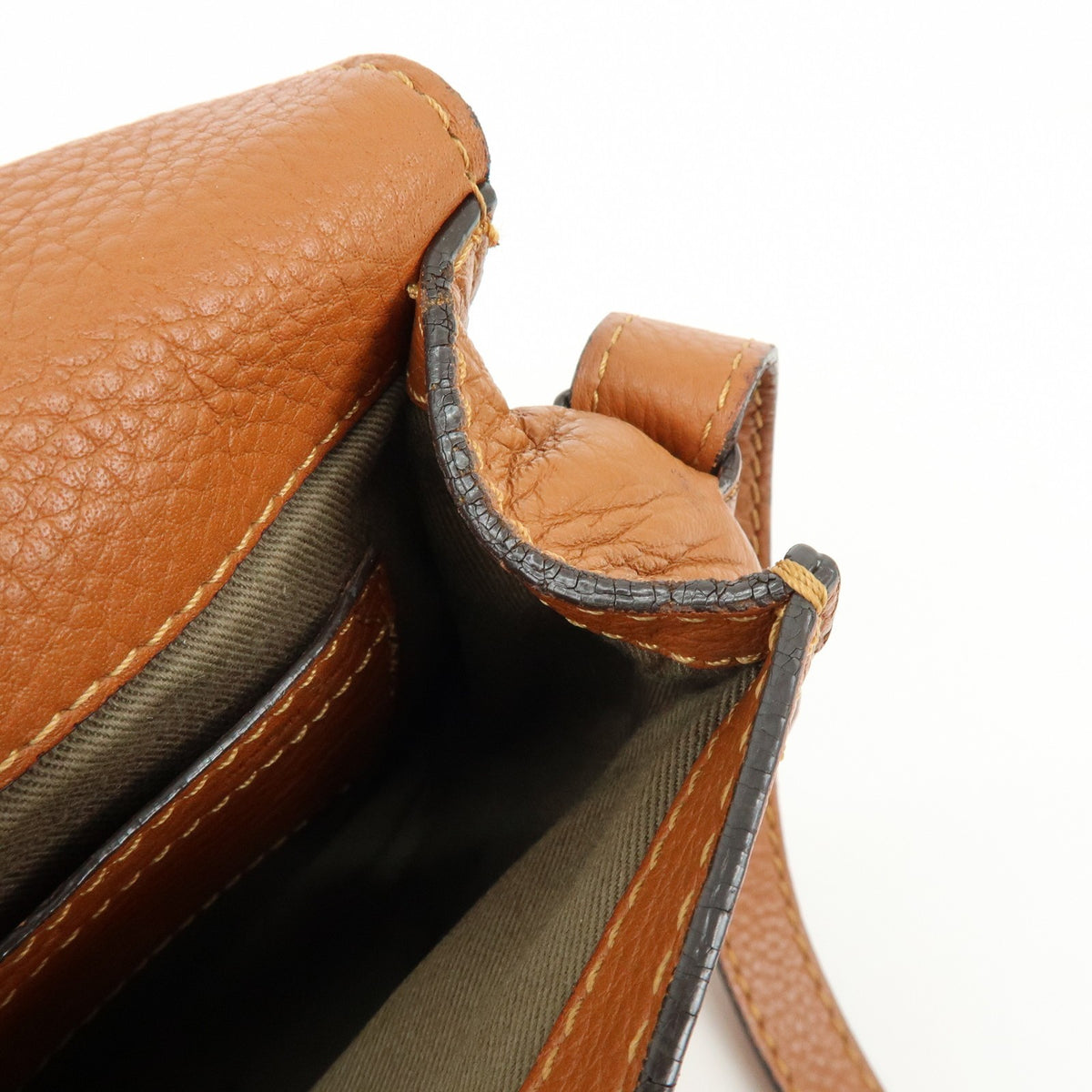 Chloe Marcie Leather Brown Leather Crossbody Bag Bag (Pre-Owned)