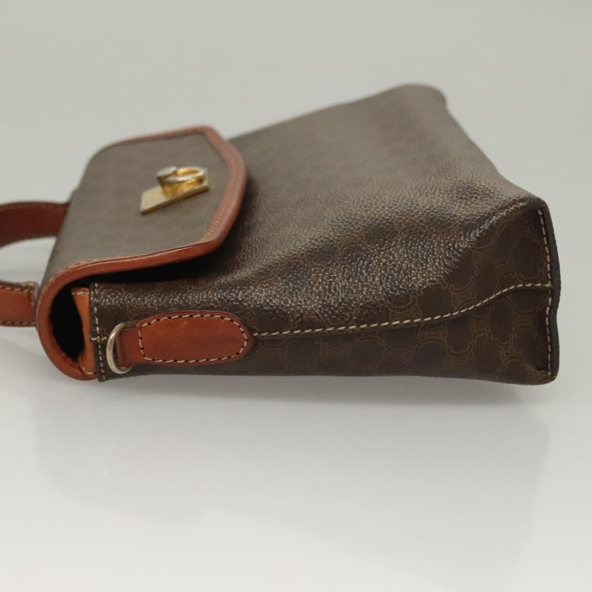 Celine Triomphe Vintage Macadam Canvas Brown Canvas Bag (Pre-Owned)