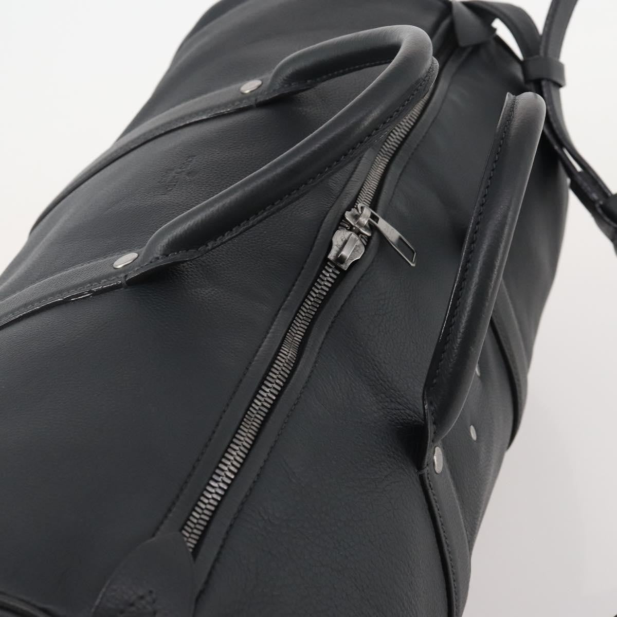 Louis Vuitton Aerogram Keepall Bandouliere Leather Black Leather Travel Bag Bag (Pre-Owned)