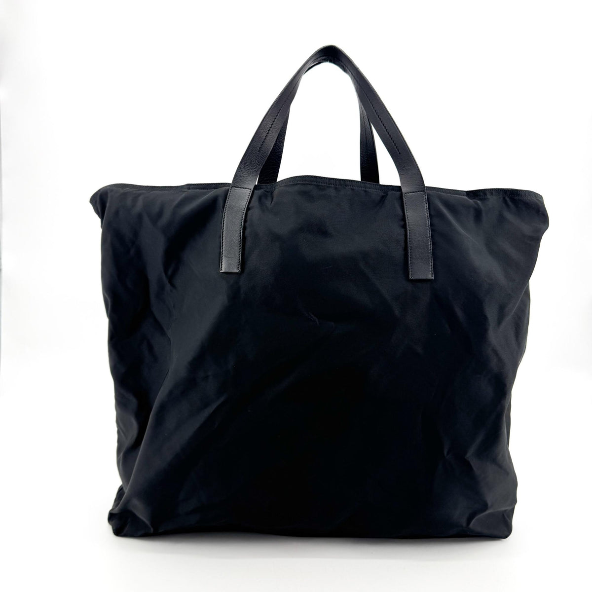 Prada Open Tote Tessuto Black Nylon Handbag (Pre-Owned)