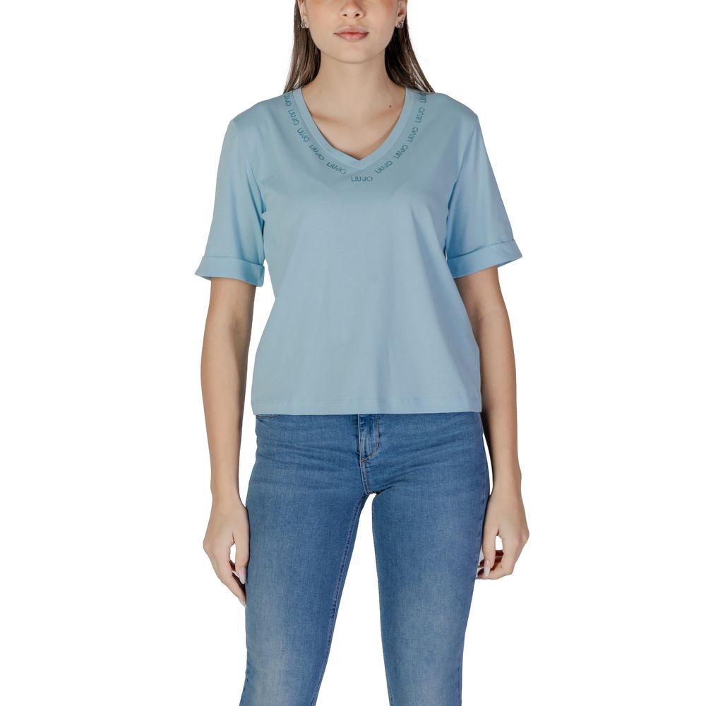 Liu Jo Blue Cotton Tops & Women's T-Shirt