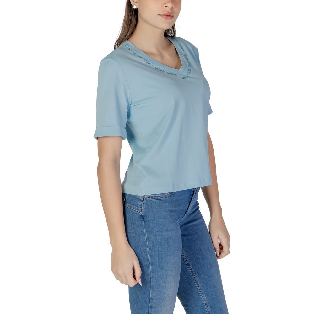 Liu Jo Blue Cotton Tops & Women's T-Shirt