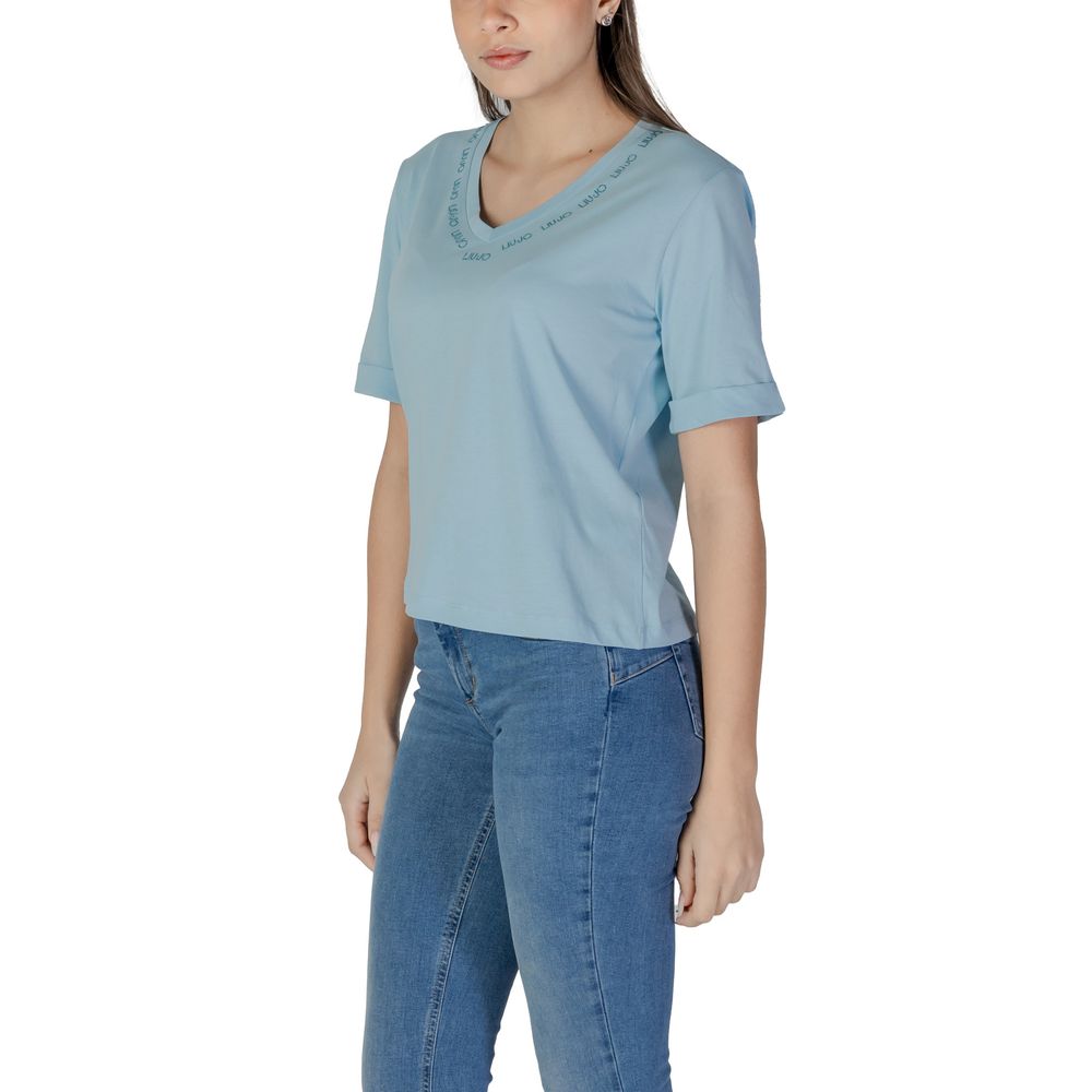 Liu Jo Blue Cotton Tops & Women's T-Shirt