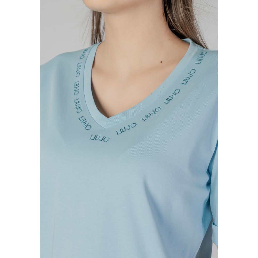 Liu Jo Blue Cotton Tops & Women's T-Shirt