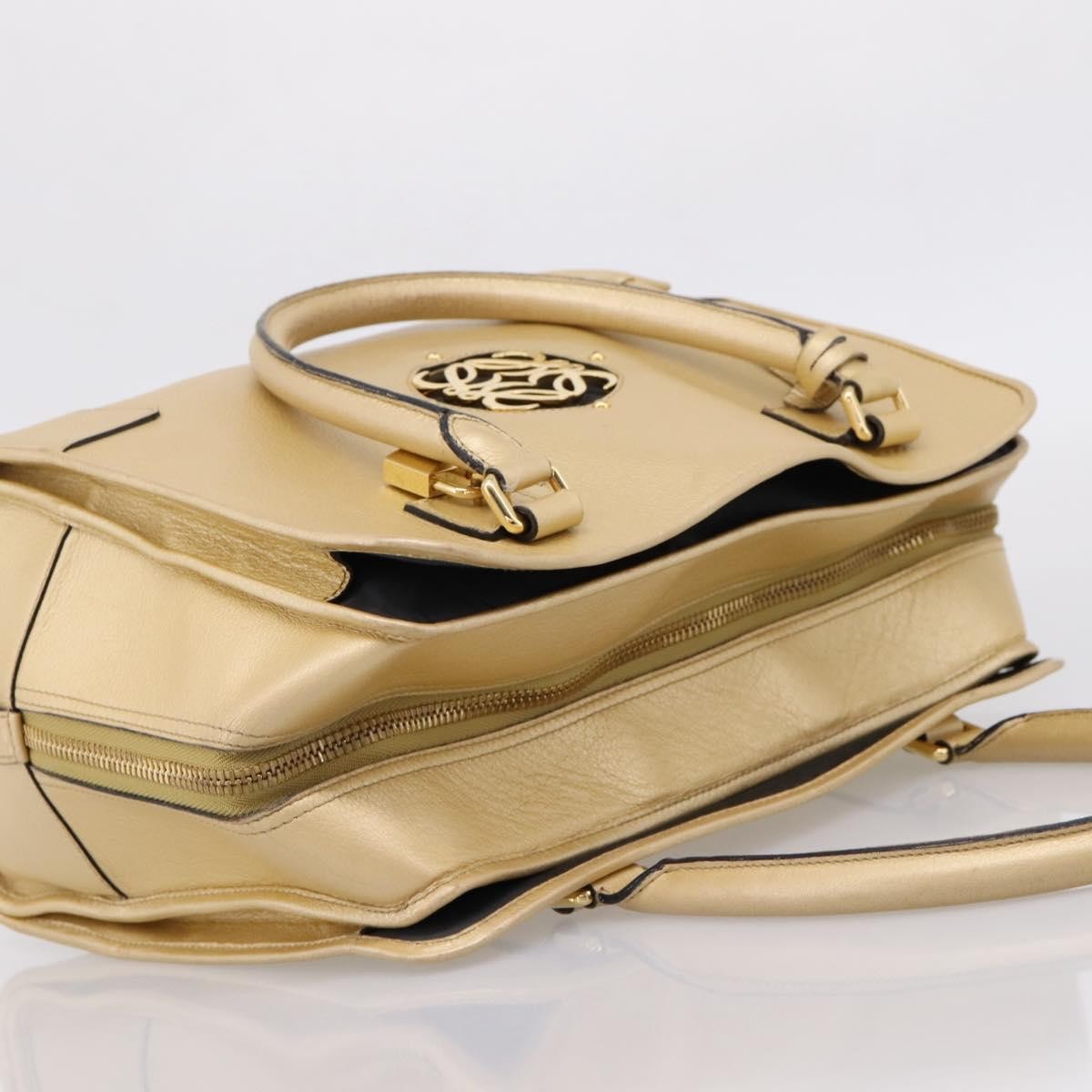 Loewe Amazona Leather Gold Leather Handbag (Pre-Owned)