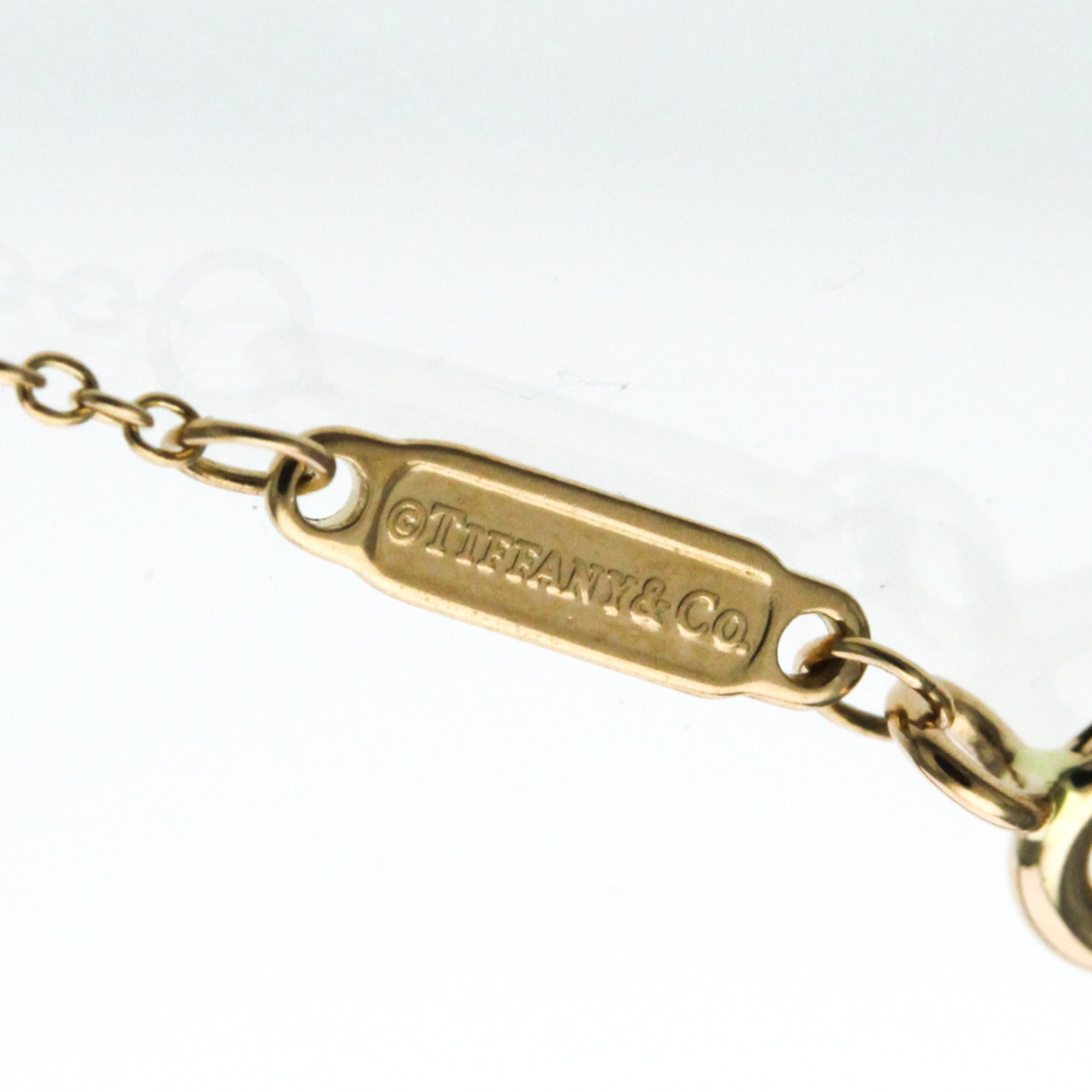 Tiffany & Co. T Circle Pendant 18K Rose Gold With Diamond Gold Pink_Gold Necklace Jewelry (Pre-Owned)