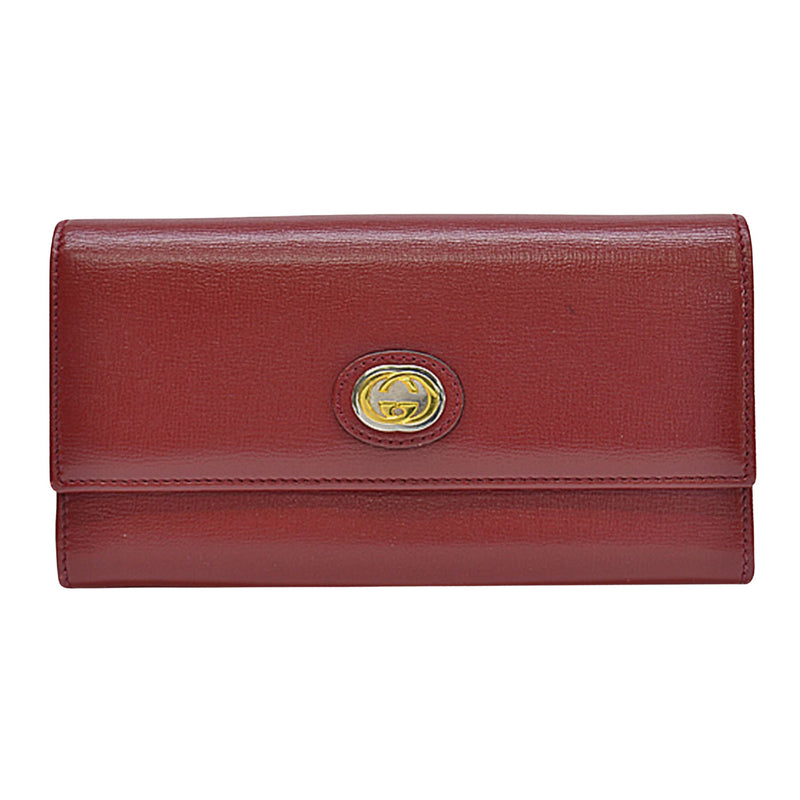 Gucci Marina Red Leather Wallet  (Pre-Owned)
