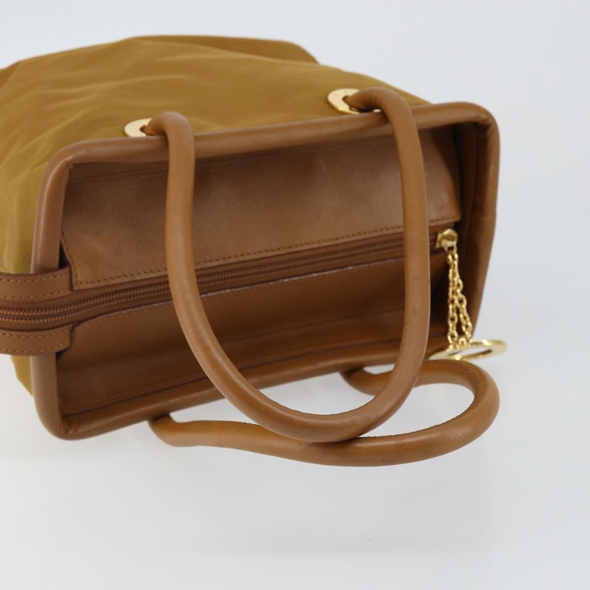 Celine Tote Nylon Brown Nylon Tote Bag Bag (Pre-Owned)