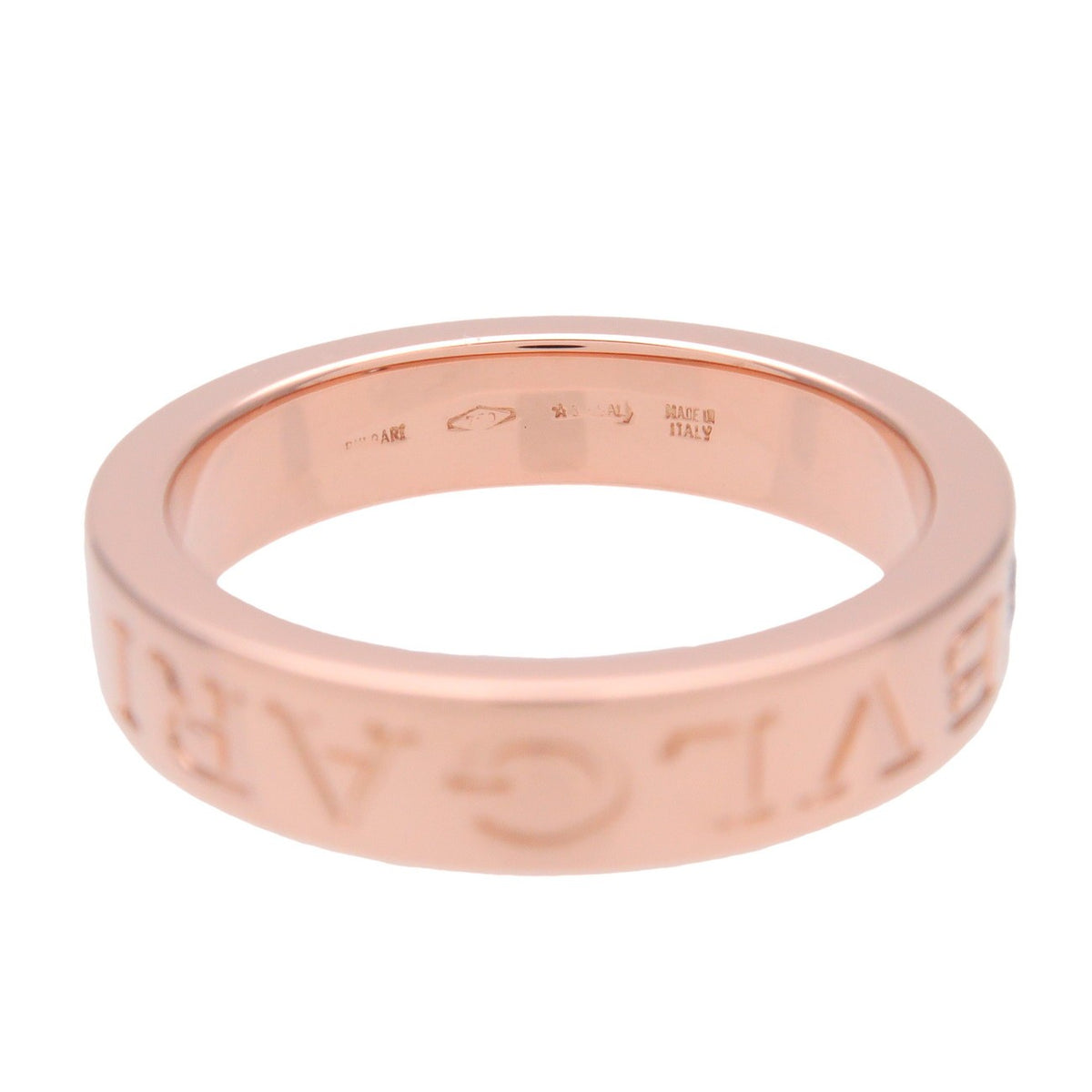 Bvlgari B.Zero1 Essential Logo Band 18K Rose Gold Gold Rose_Gold Ring Jewelry (Pre-Owned)