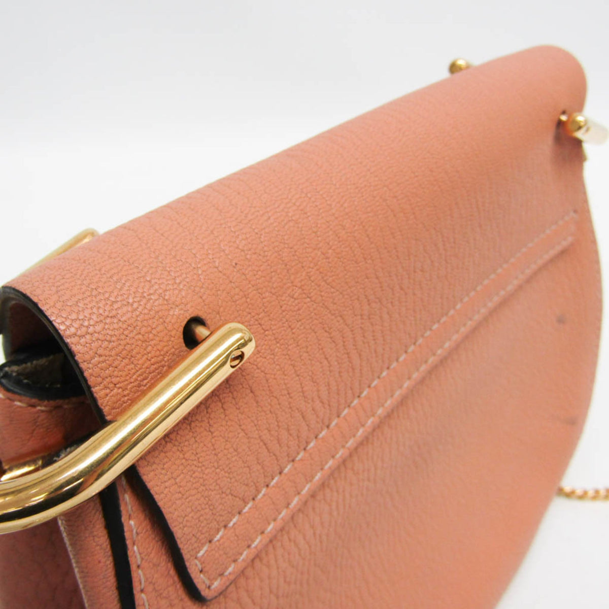 Chloe Drew Leather Orange Leather Crossbody Bag Bag (Pre-Owned)