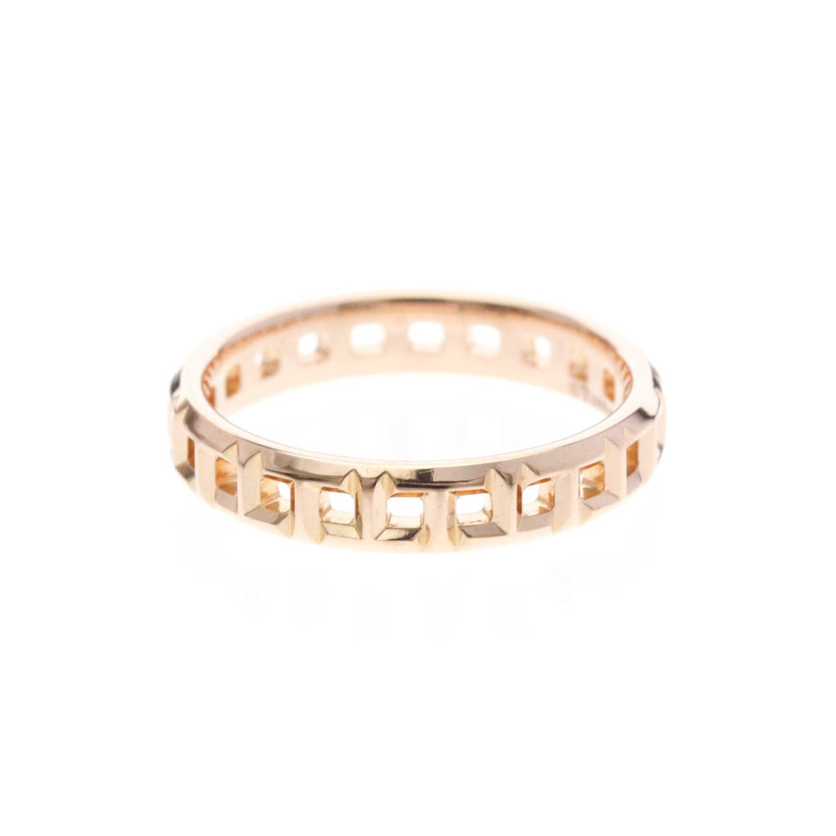 Tiffany & Co. T True 18K Rose Gold Gold Pink_Gold Ring Jewelry (Pre-Owned)