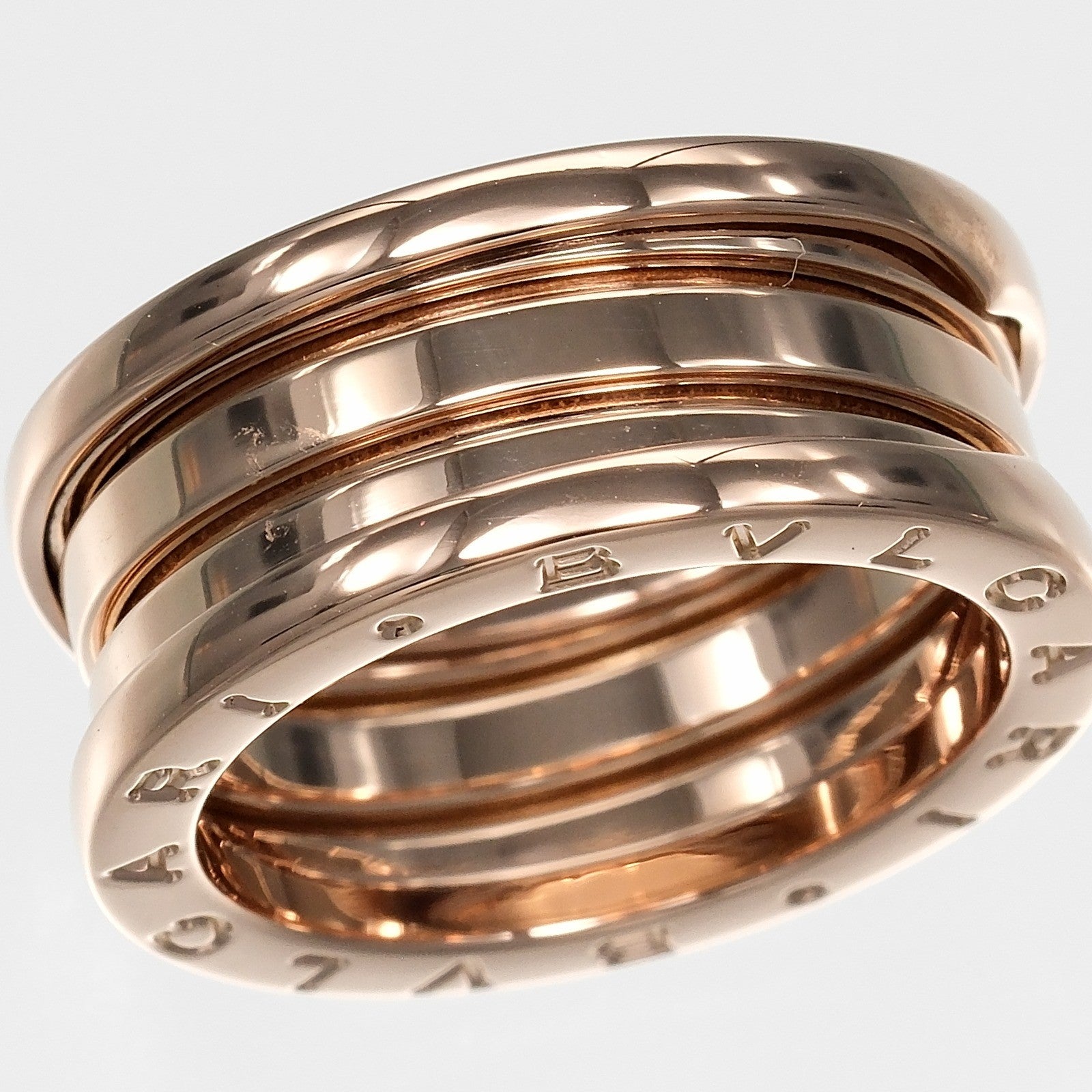Bvlgari B.Zero1 Three Band 18K Rose Gold Gold Pink_Gold Ring Jewelry (Pre-Owned)