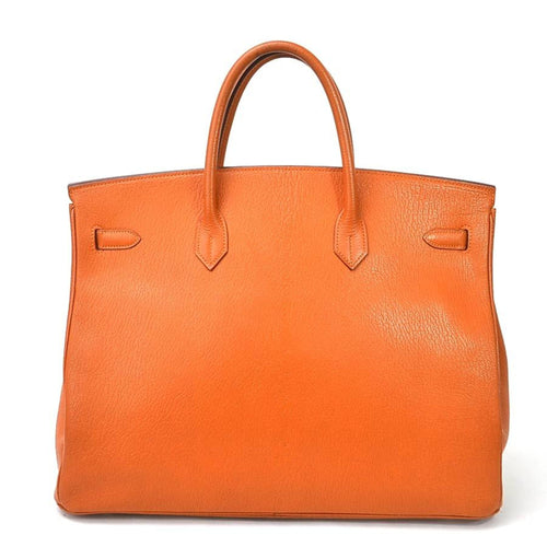Hermès Birkin 40 Orange Leather Handbag (Pre-Owned)