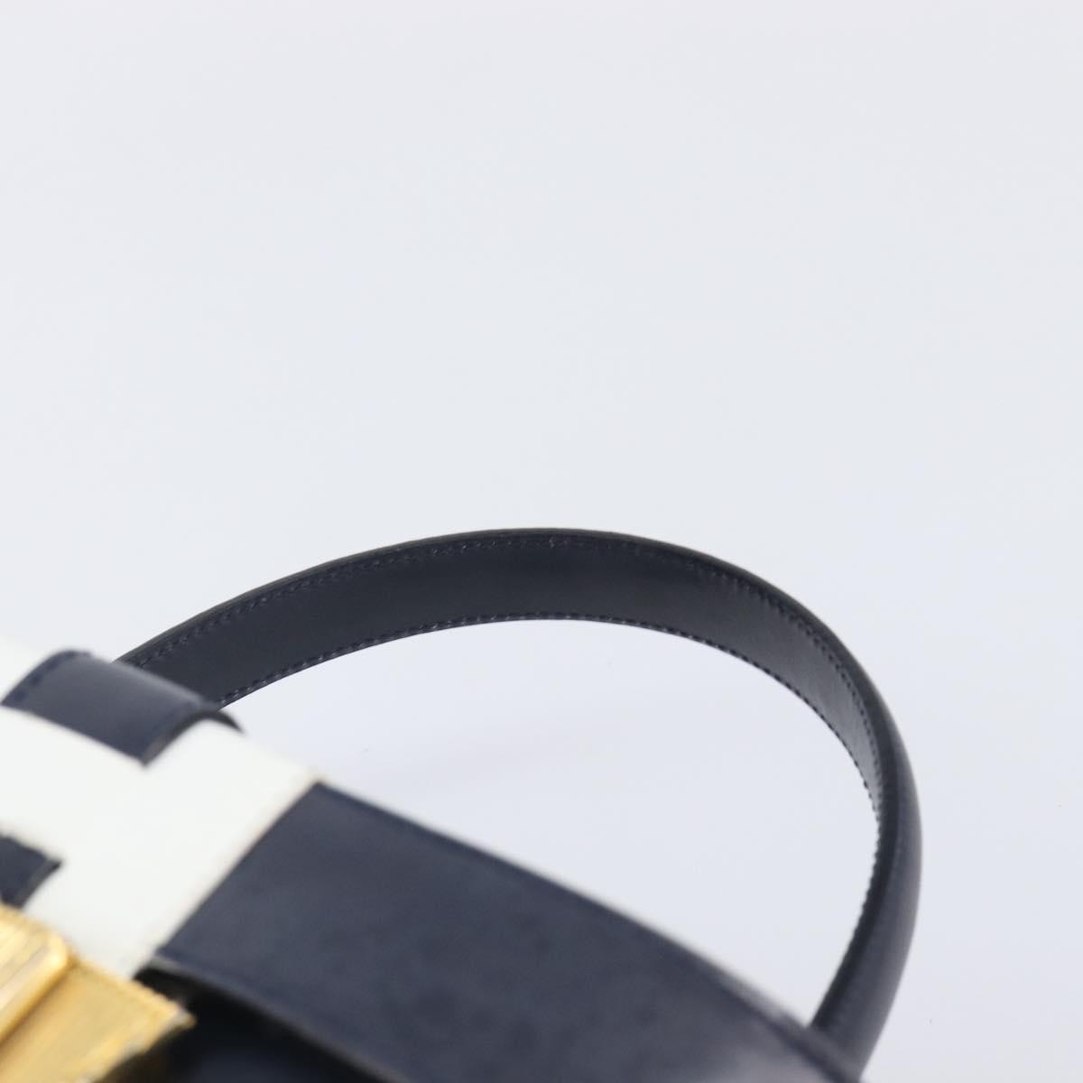 Celine Handbag Leather Navy Leather Handbag (Pre-Owned)