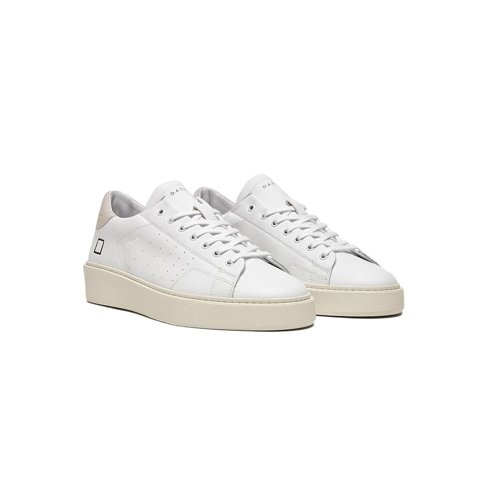 D.A.T.E White Leather Men's Sneaker