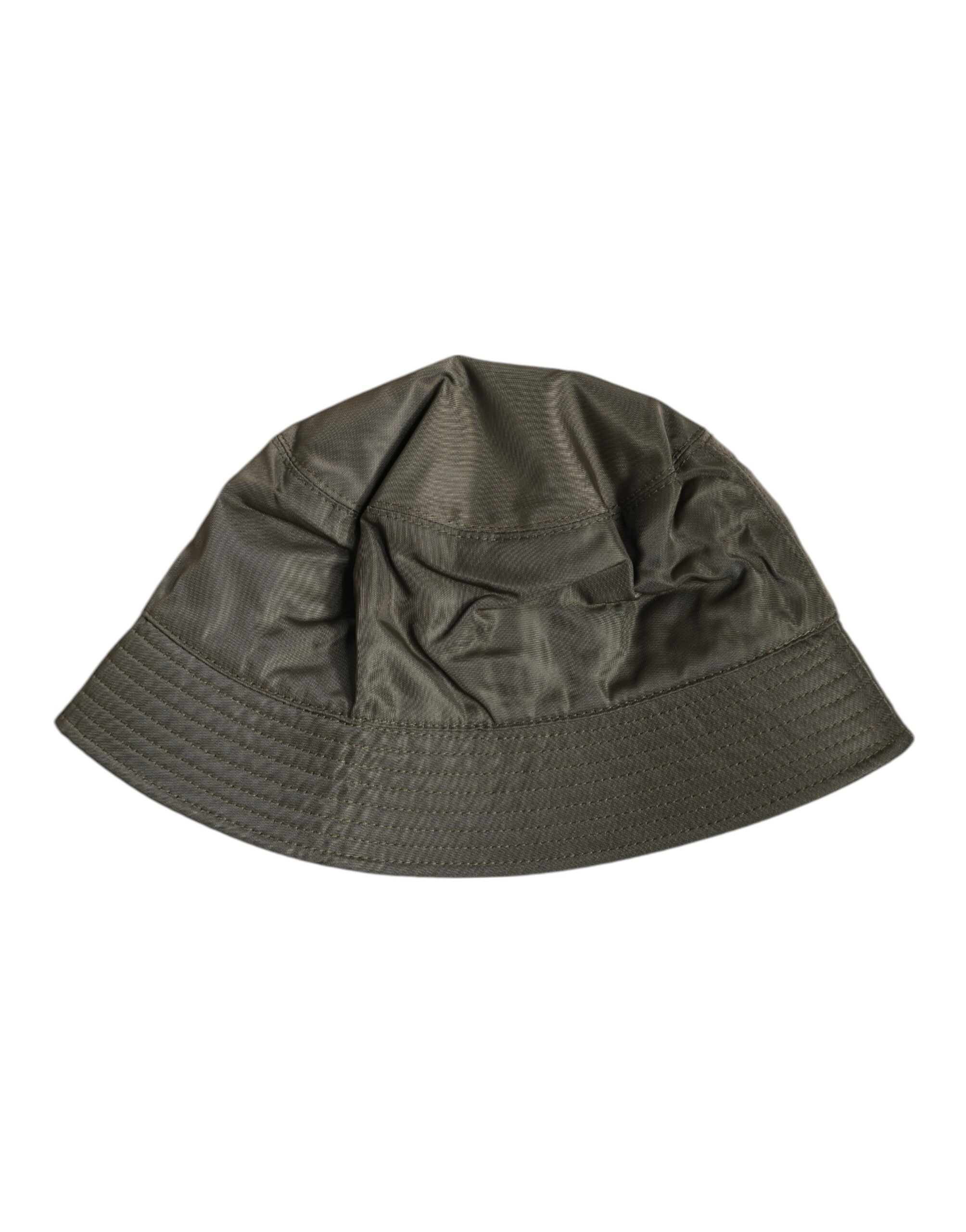 Dolce & Gabbana Brown DG Plaque Wide Brim Bucket Men's Hat