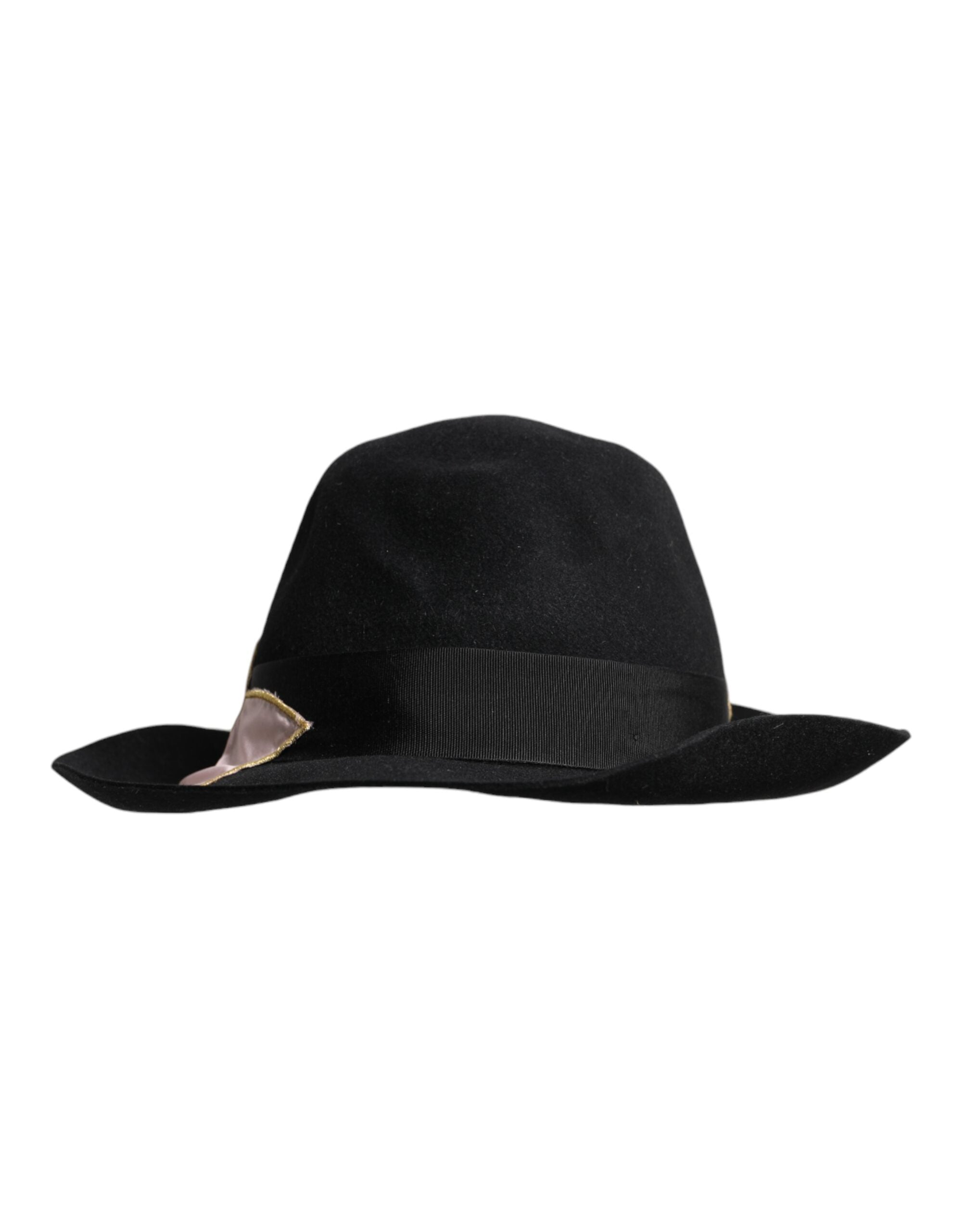 Dolce & Gabbana Black Logo Embroidered Women Wide Brim Women's Hat