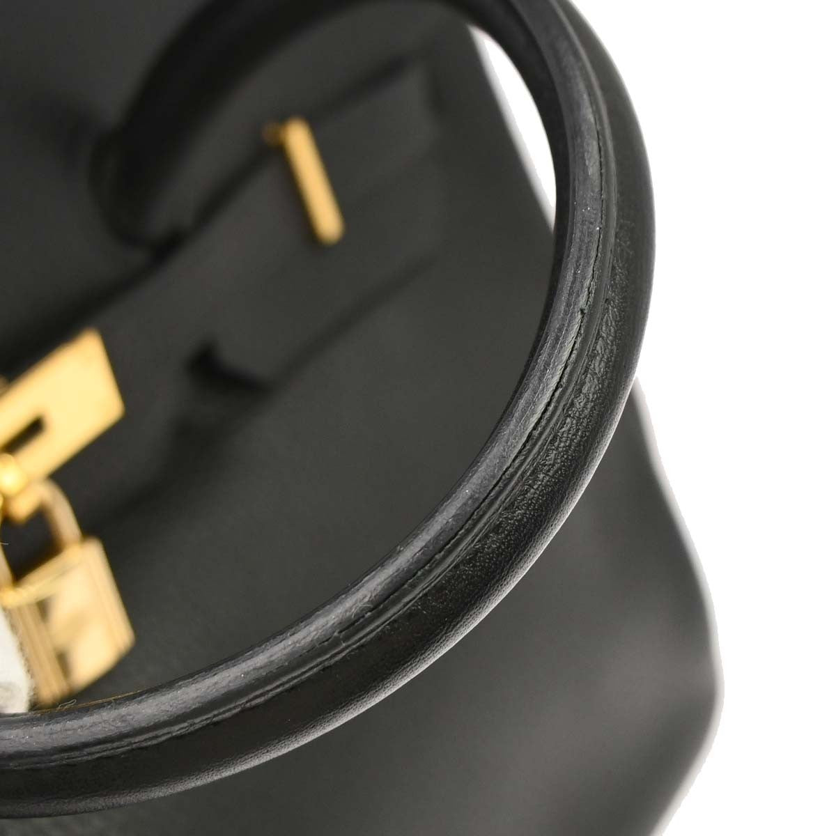 Hermes Birkin Taurillon Clemence Black Leather Handbag (Pre-Owned)
