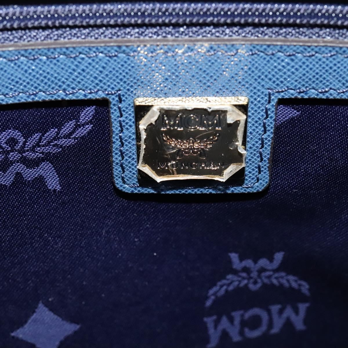 MCM Vintage Leather Blue Leather Handbag (Pre-Owned)