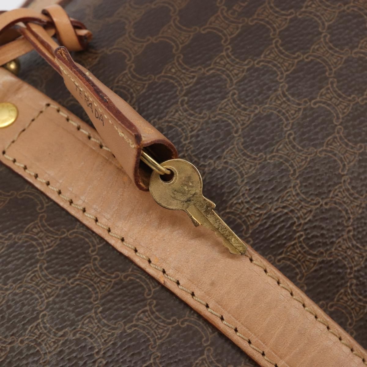 Celine Vintage Toile Triomphe Brown Canvas Travel Bag Bag (Pre-Owned)