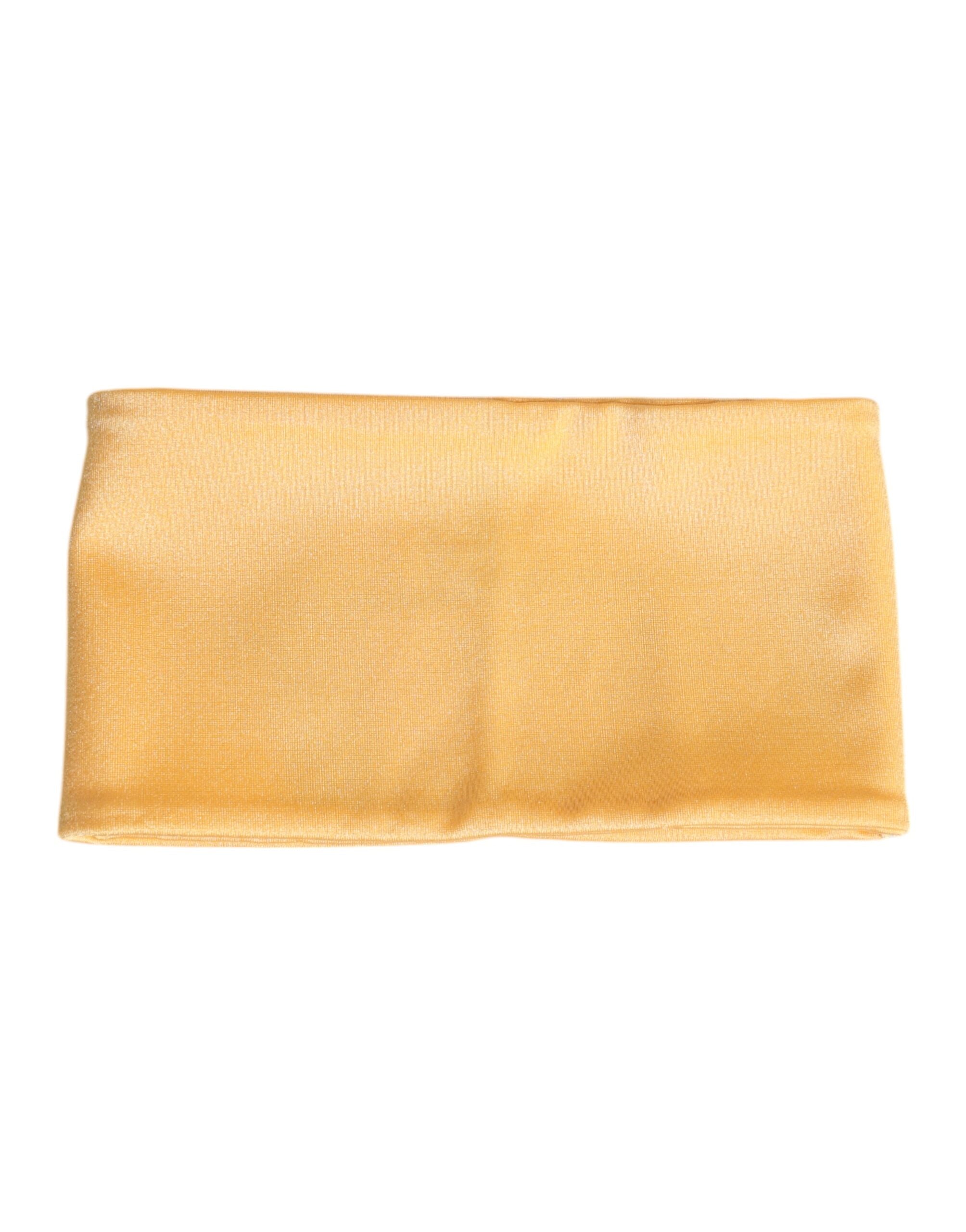 Dolce & Gabbana Yellow Nylon Stretch Women Neck Warmer Women's Scarf
