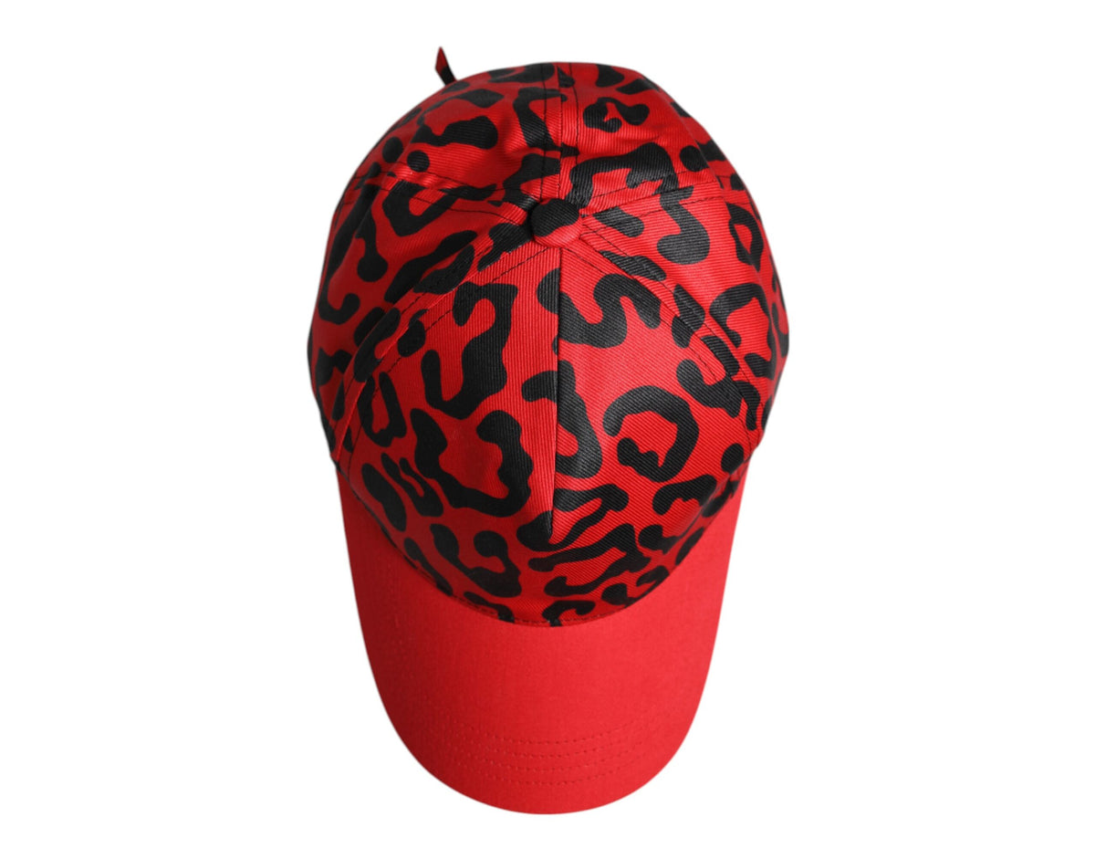 Dolce & Gabbana Red Cotton 6 Panels Women Baseball Women's Cap