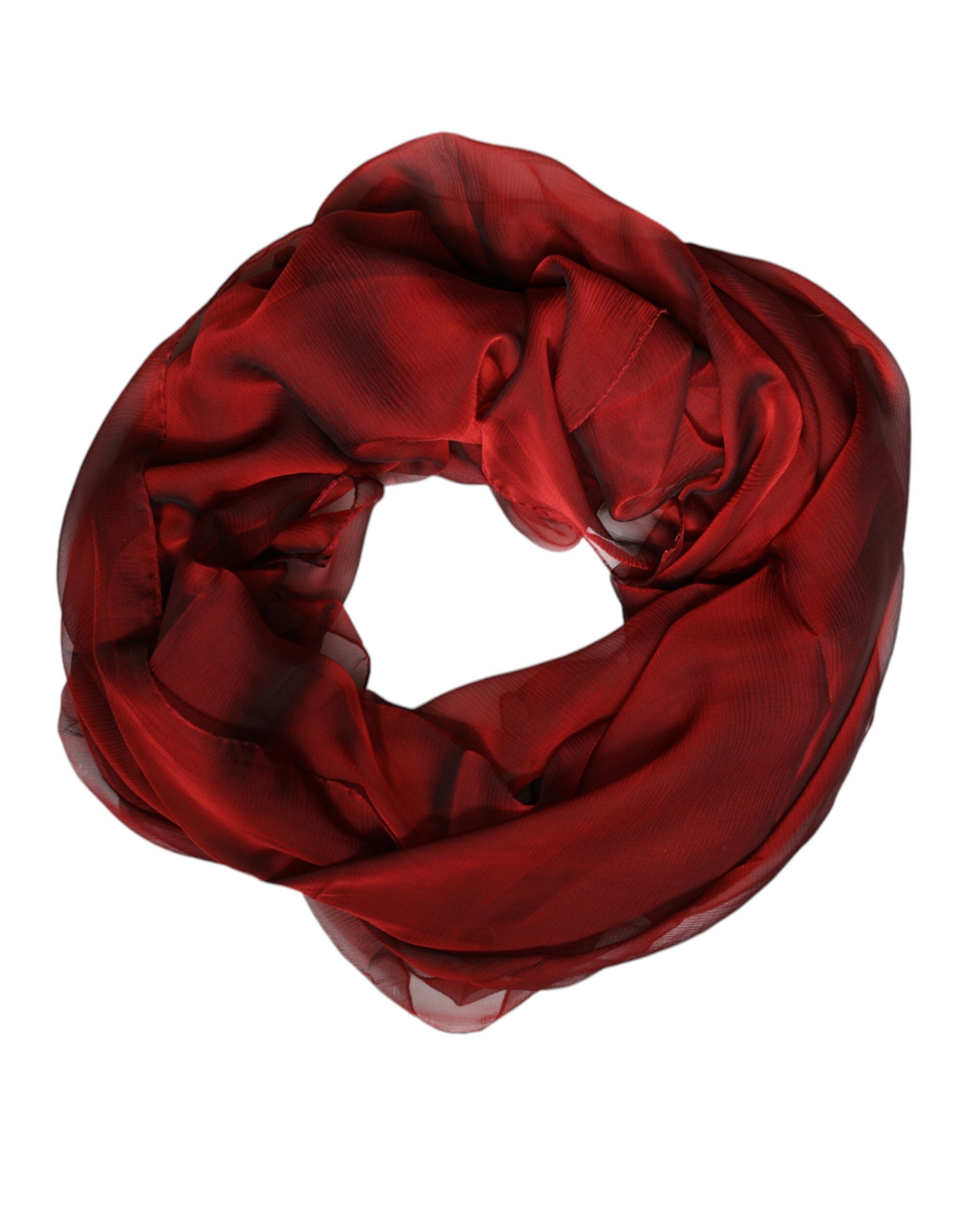 Dolce & Gabbana Red Silk Rectangle Women Wrap Shawl Women's Scarf