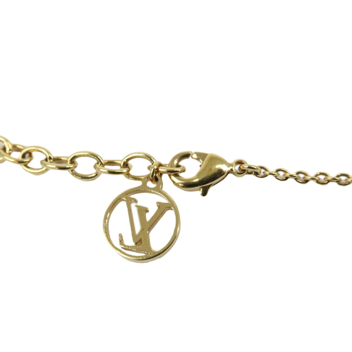 Louis Vuitton Lv Iconic Metal With Crystals Gold Metal Bracelet Jewelry (Pre-Owned)