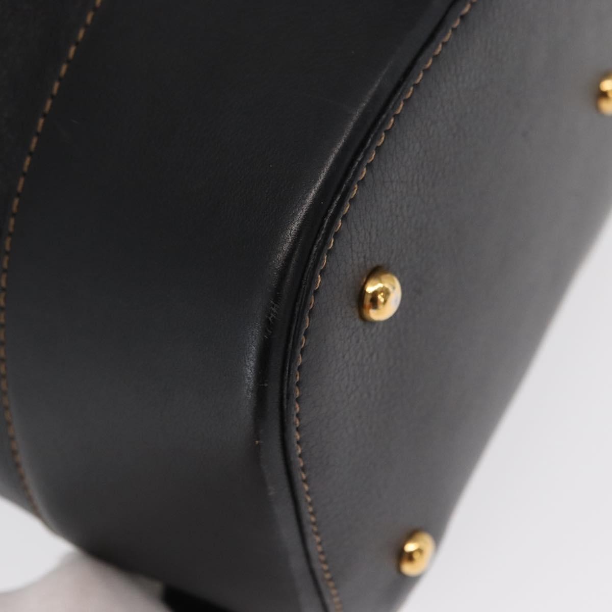 Loewe Anton Leather Black Leather Backpack Bag (Pre-Owned)