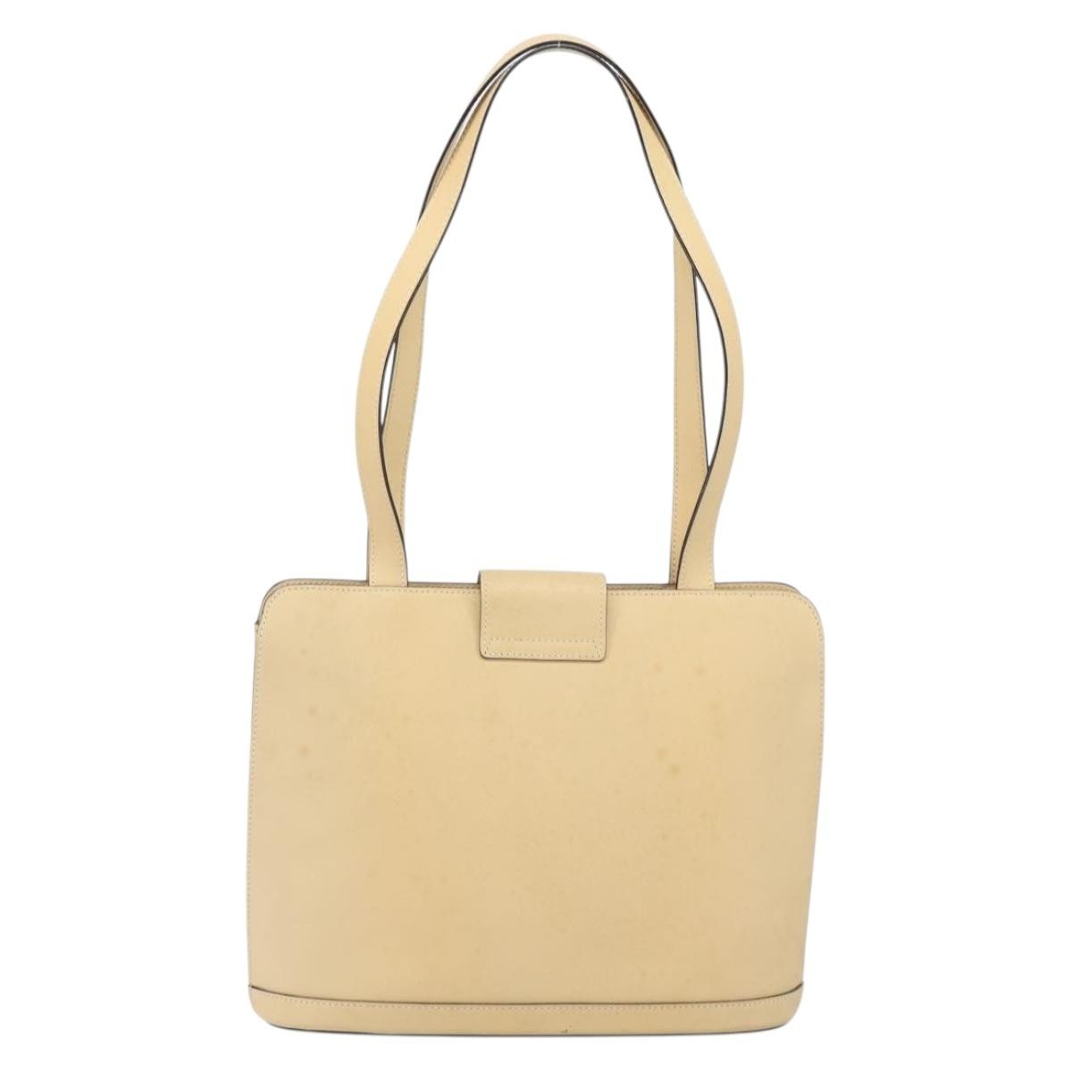 Celine Vintage Leather Beige Leather Shoulder Bag Bag (Pre-Owned)