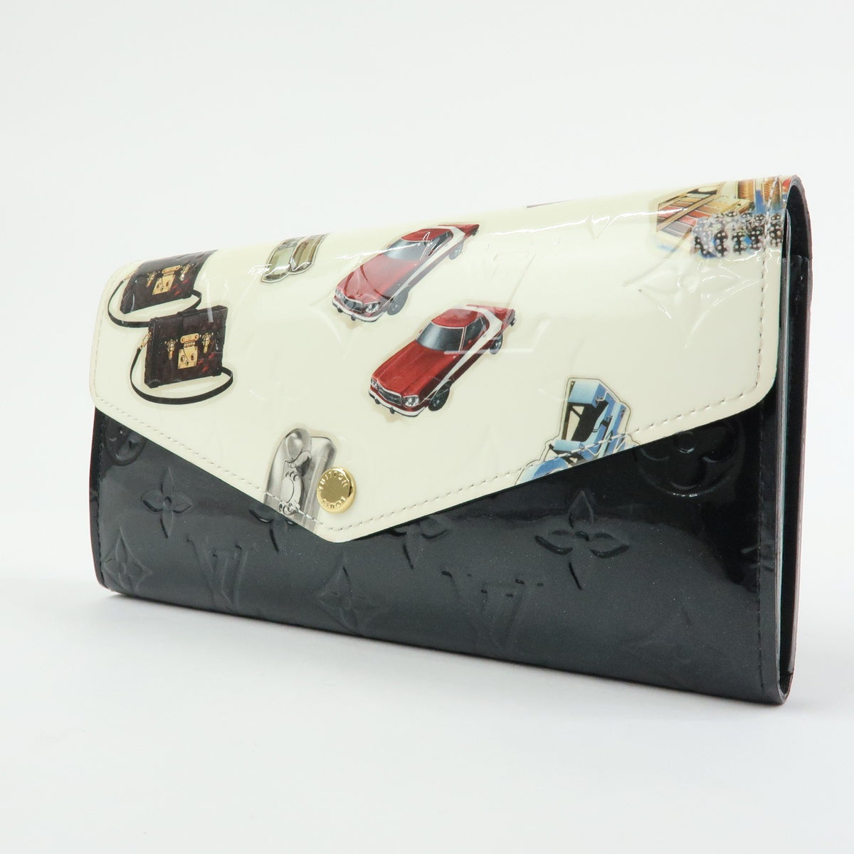 Louis Vuitton Sarah Wallet Nm Limited Edition Stickers Monogram Vernis Multicolour Patent_Leather Wallets Accessory (Pre-Owned)