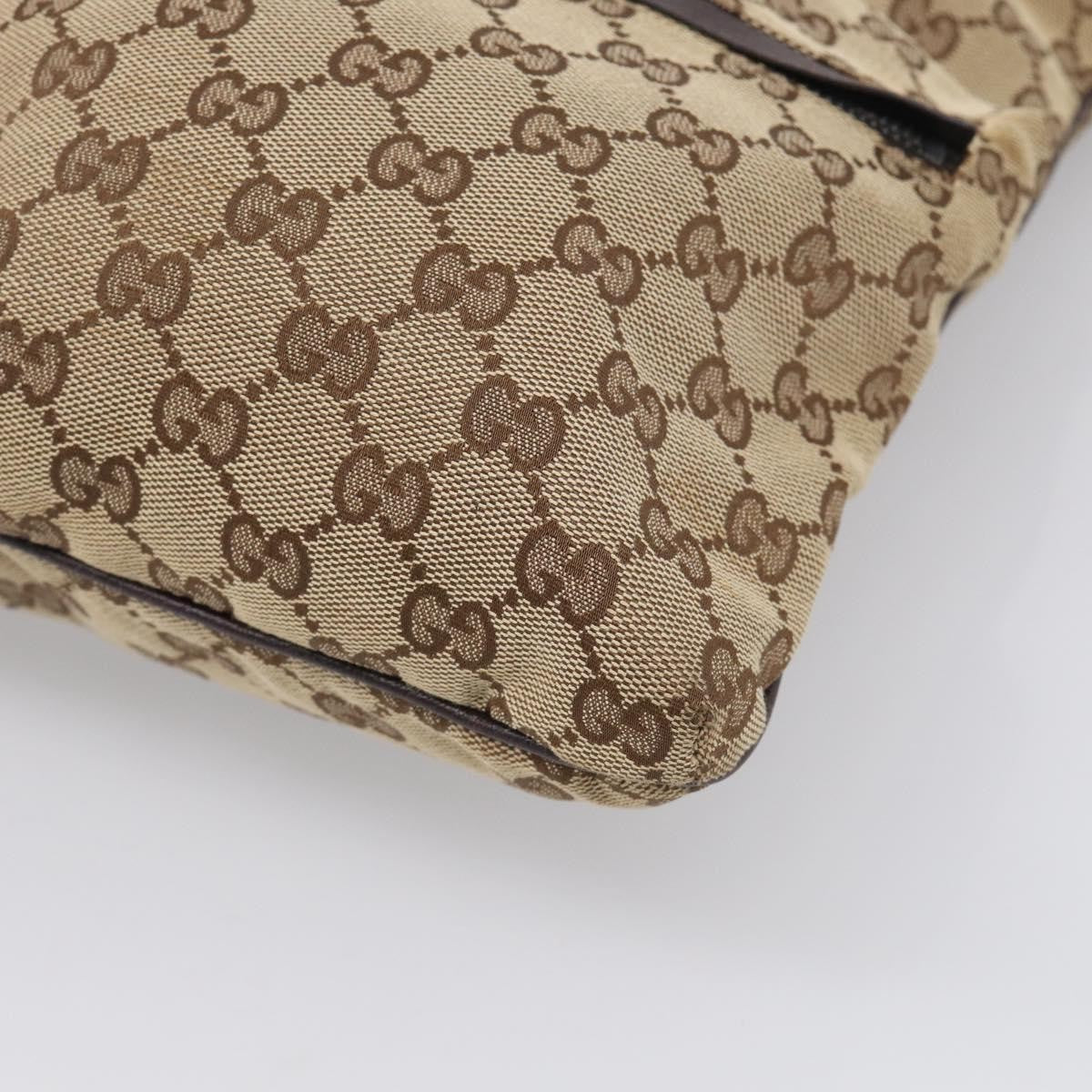 Gucci Double Pocket Web Messenger Gg Canvas Beige Canvas Crossbody Bag Bag (Pre-Owned)