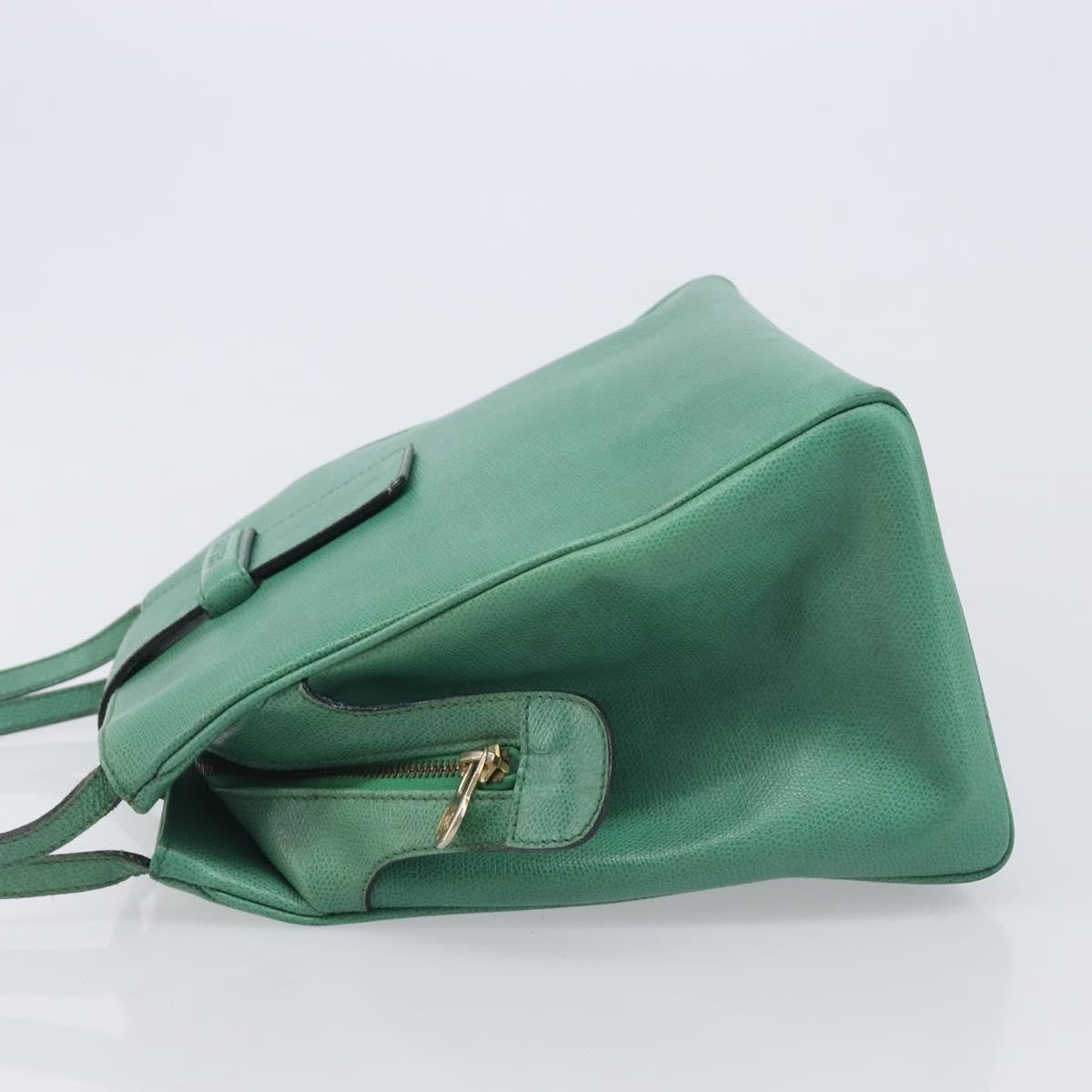 Celine Shoulder Leather Green Leather Shoulder Bag Bag (Pre-Owned)
