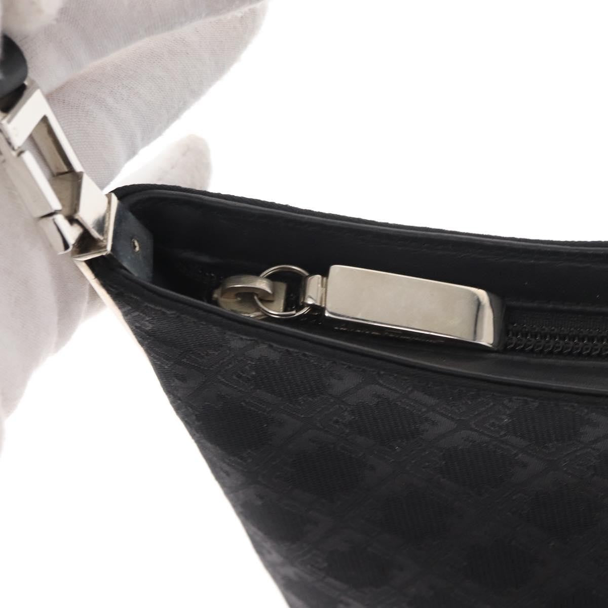 Salvatore Ferragamo Vintage Canvas Black Canvas Shoulder Bag Bag (Pre-Owned)