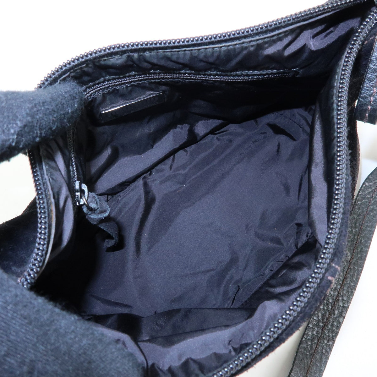 Miu Miu Shoulder Suede Black Suede Shoulder Bag Bag (Pre-Owned)